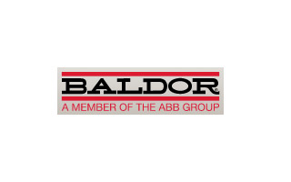 Baldor logo with text: A member of the ABB Group